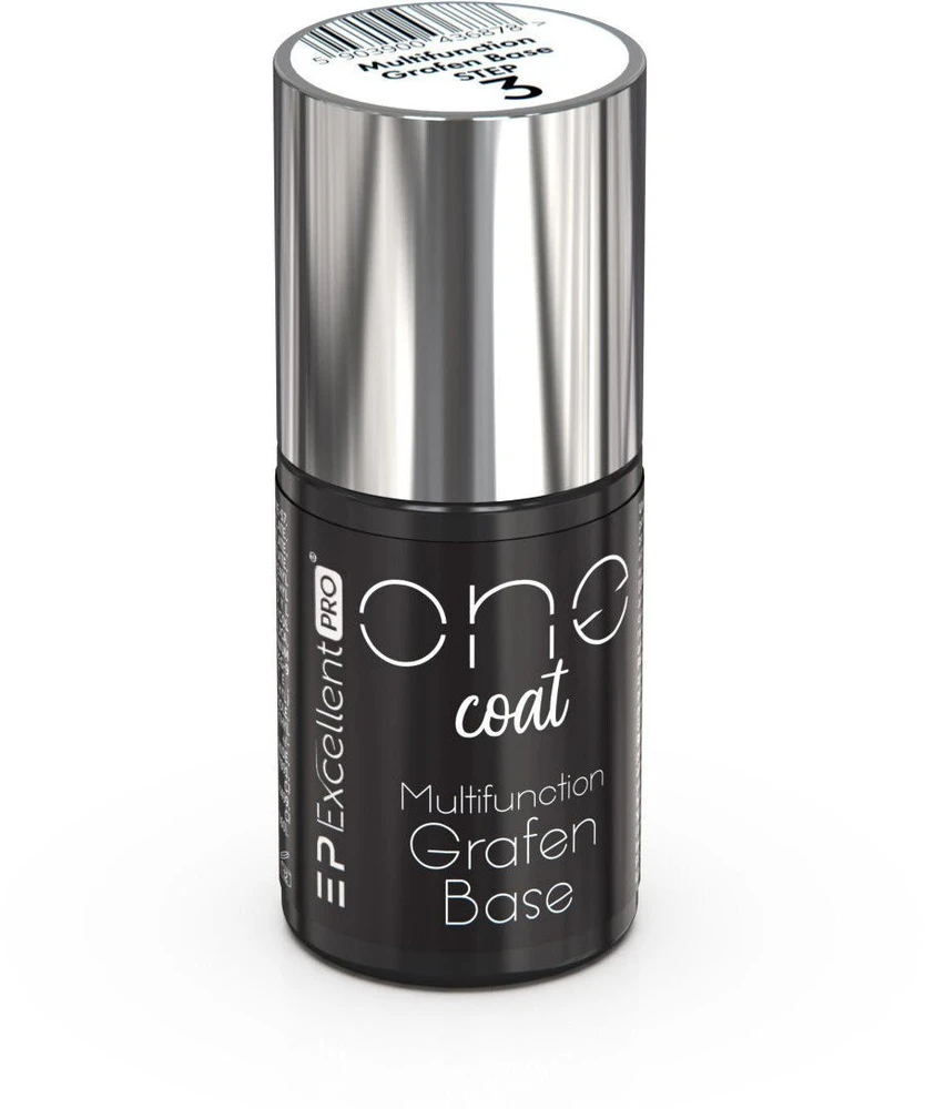 Cosmetics Zone Excellent Pro Vieno sluoksnio daugiafunkcinė grafeno bazė nagų lakui, 7 g