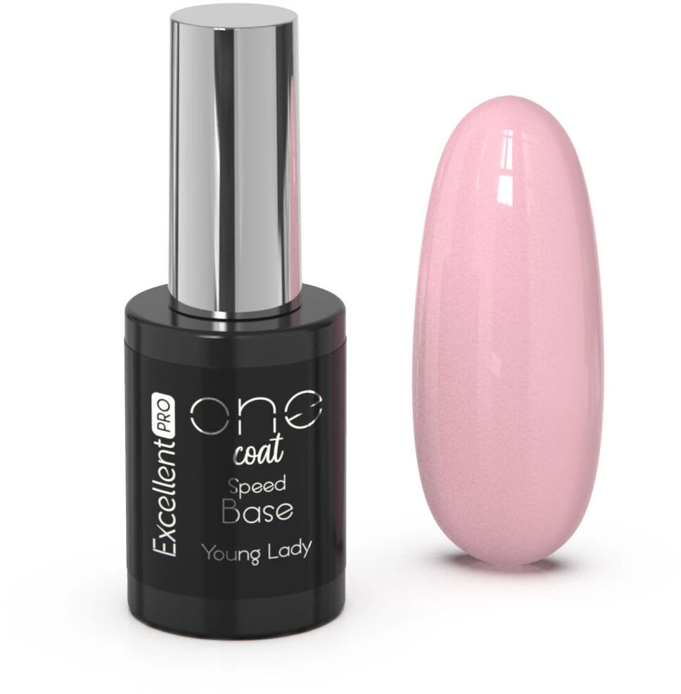 Cosmetics Zone Excellent Pro Vieno sluoksnio greito lakavimo bazė 11 g „Young Lady“ hibridinė dengimo bazė
