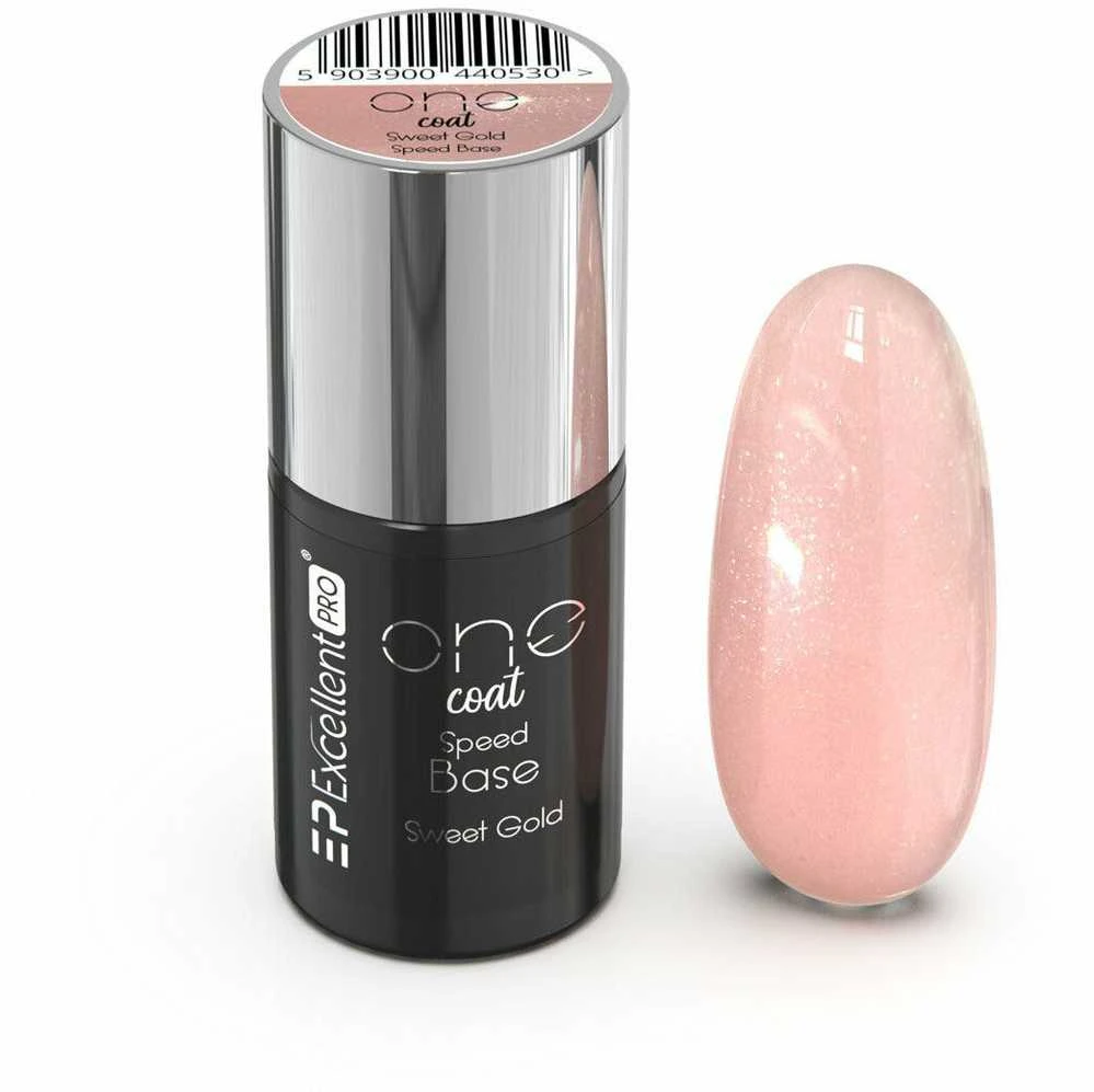 Cosmetics Zone Excellent Pro Vieno sluoksnio greito padengimo bazė 7 g „Sweet Gold“ hibridinė dengimo bazė