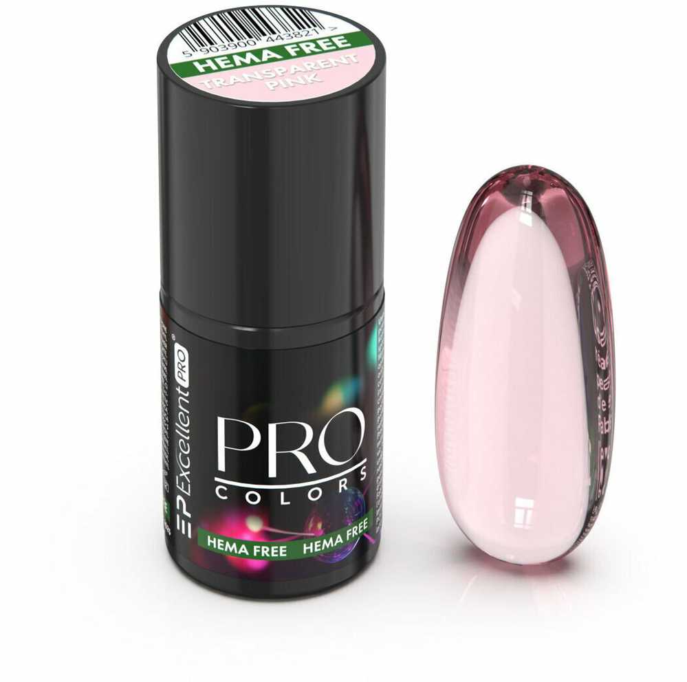 Cosmetics Zone Excellent Pro Pro Colors Hema Free hibridinis nagų lakas 5 skaidriai rožinis 7g