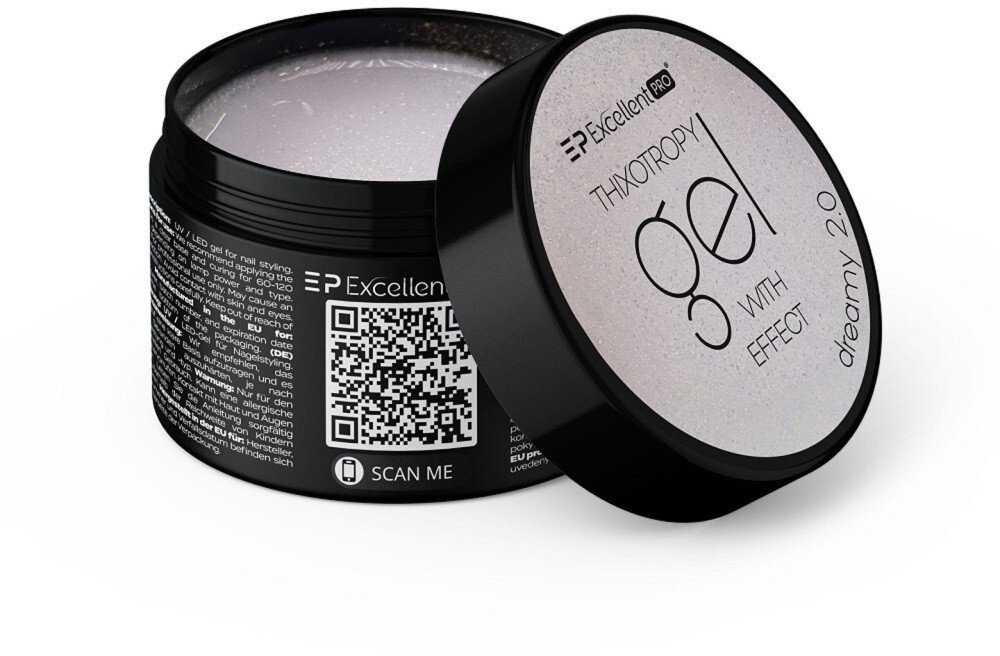 Cosmetics Zone Excellent Pro Tiksotropinis gelis su efektu „Svajingas 2.0“, 50 g