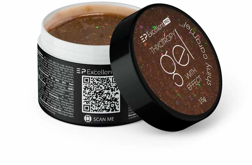 Cosmetics Zone Excellent Pro Tiksotropinis gelis su blizgančios karamelės efektu, 15 g