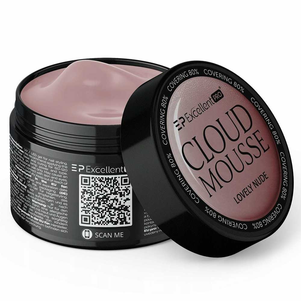Cosmetics Zone Excellent Pro Debesų putų gelis „Lovely Nude“, 50 g