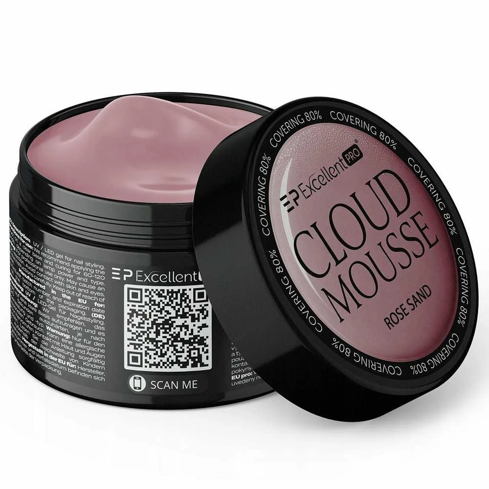 Cosmetics Zone Excellent Pro Debesų putos „Rose Sand“ statybinis gelis 50g