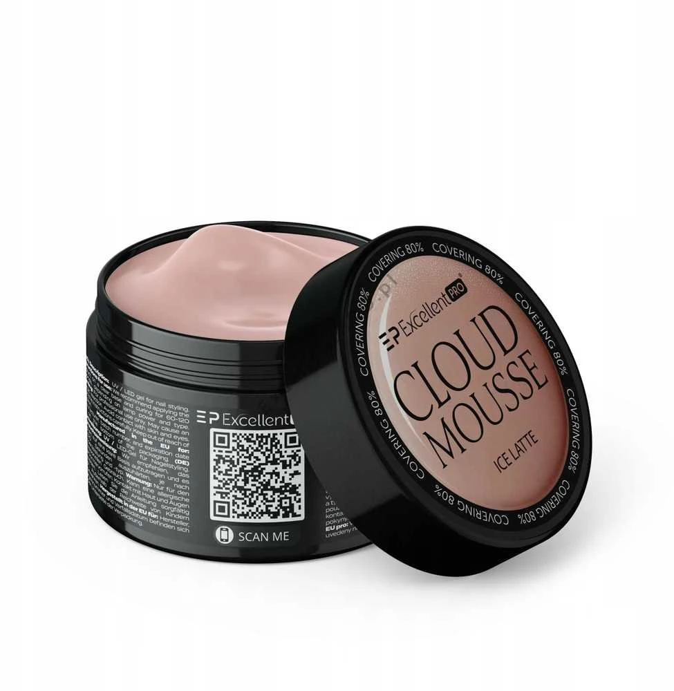 Cosmetics Zone Excellent Pro Debesų putos „Ice Latte“ statybinis gelis 50 g