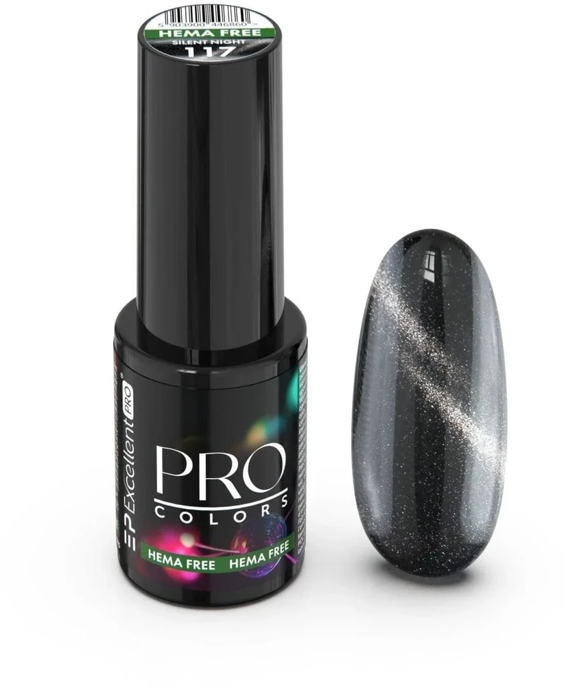 Cosmetics Zone Excellent Pro Pro Colors Hema Free CatEye hibridinis lakas 117 Silent Night 7g