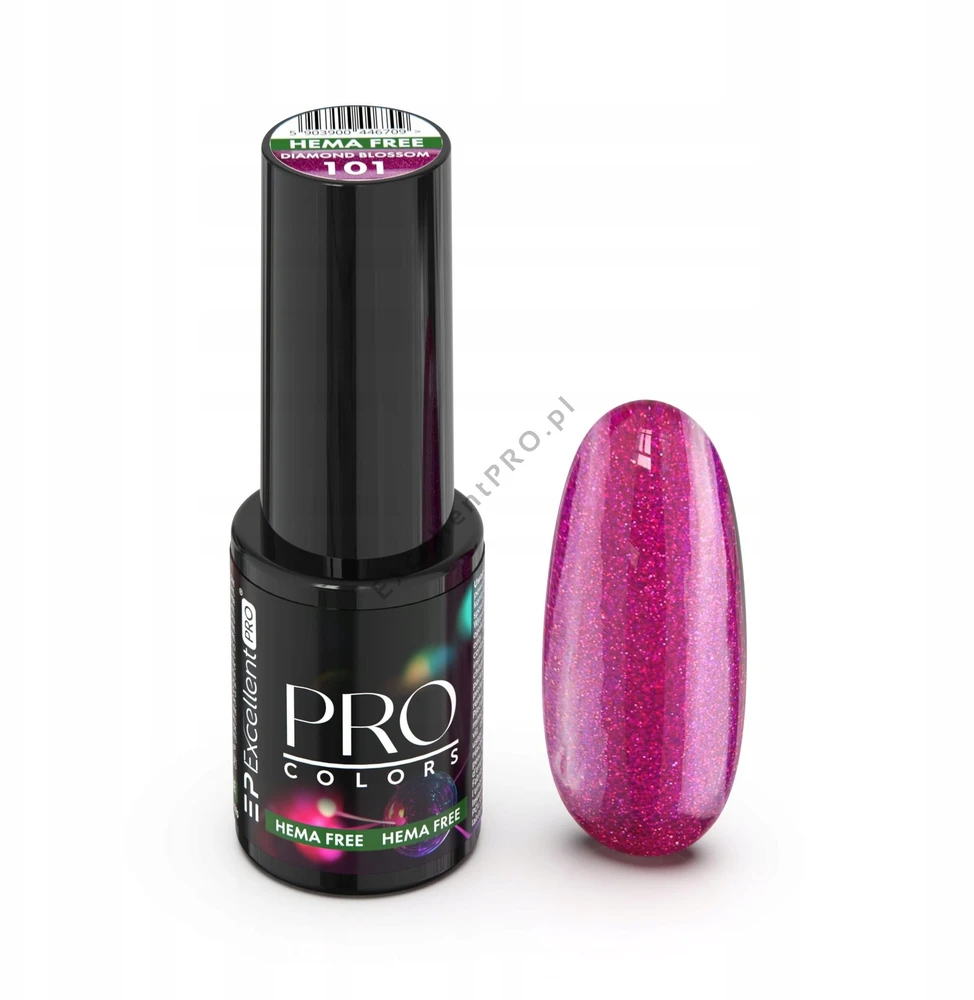 Cosmetics Zone Excellent Pro Pro Colors Hema Free hibridinis nagų lakas 101 Diamond Blossom 7g