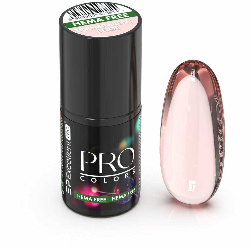 Cosmetics Zone Excellent Pro Pro Colors Hema Free hibridinis nagų lakas 3 skaidrus smėlio spalvos 7g