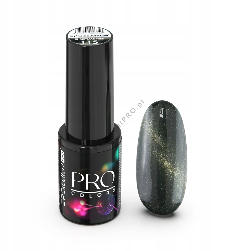 Cosmetics Zone „Excellent Pro Pro Colors“ hibridinis lakas „CatEye“ 115 Kalėdų eglutė 7g