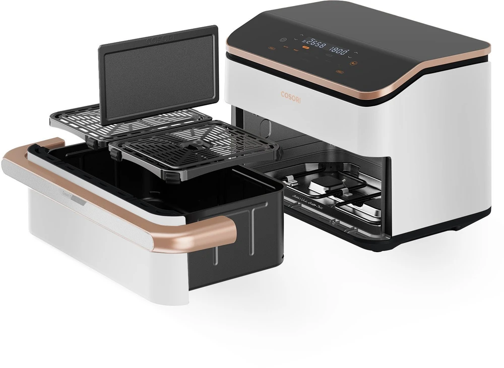 Gruzdintuvė Cosori CAF-TF101S-WEUR Dual Blaze TwinFry Wi-Fi 10 l balta