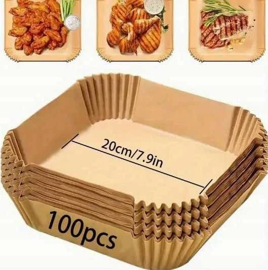 Cosori Popierinės formos karšto oro gruzdintuvėms 100 vnt (20cm - 4,5-6L)