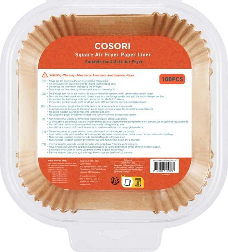 Cosori Popierinės formos karšto oro gruzdintuvėms 100 vnt (20cm - 4,5-6L)
