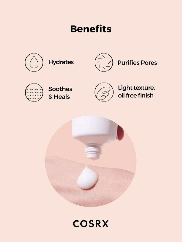 COSRX AC Collection Lightweight Soothing Moisturizer drėkinamasis veido kremas probleminei odai, 80 ml