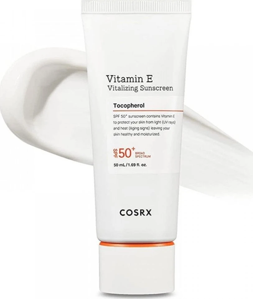 COSRX Vitalizuojantis kremas nuo saulės su vitaminu E SPF 50+ (Vitalizing Sunscreen) 50 ml