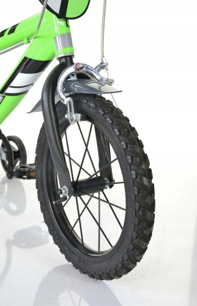Cossack Dviratukas Rower Dziecięcy dla Dzieci Chłopca su Bocznymi Kółkami DINO 14''