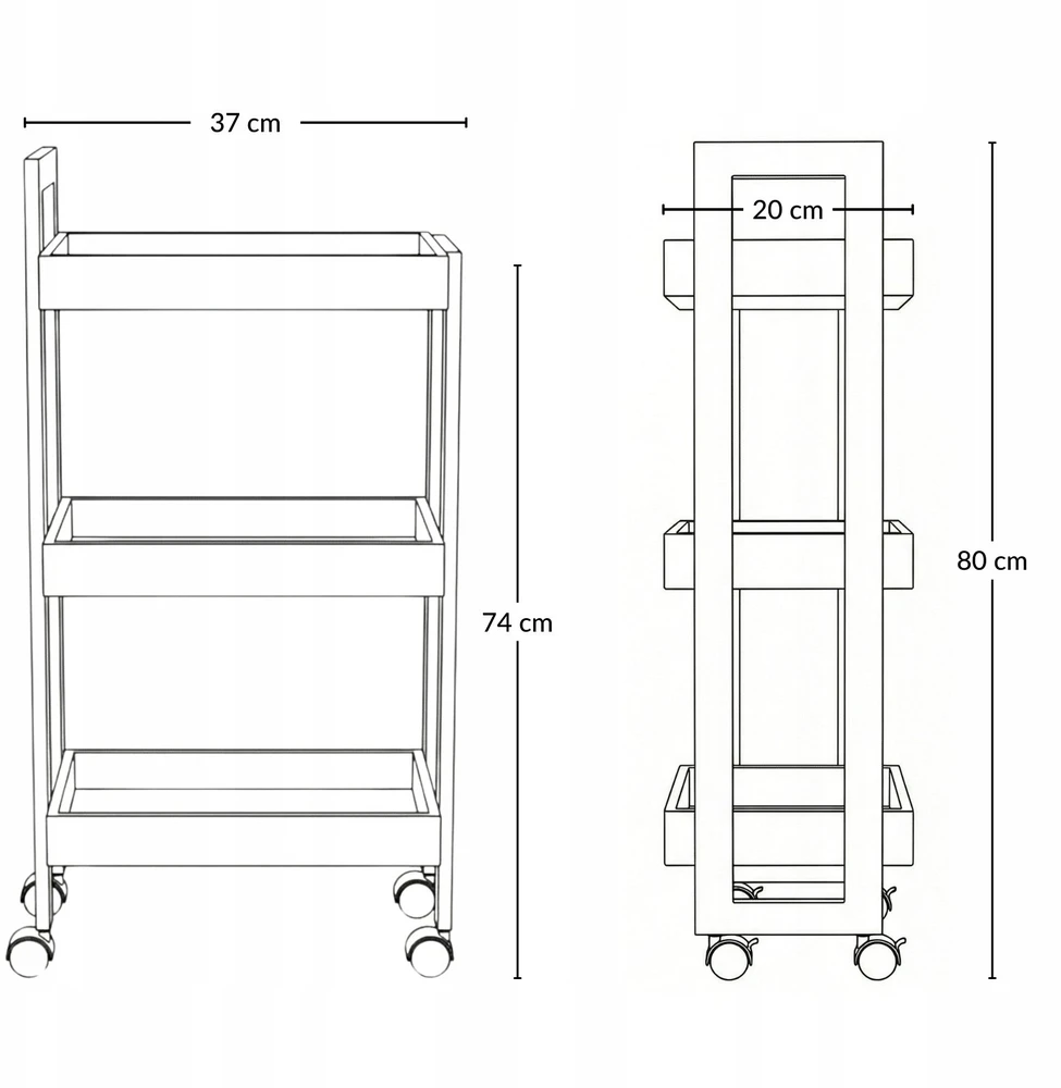 Costway Siauras regalas su ratukais ASEM, 80 cm