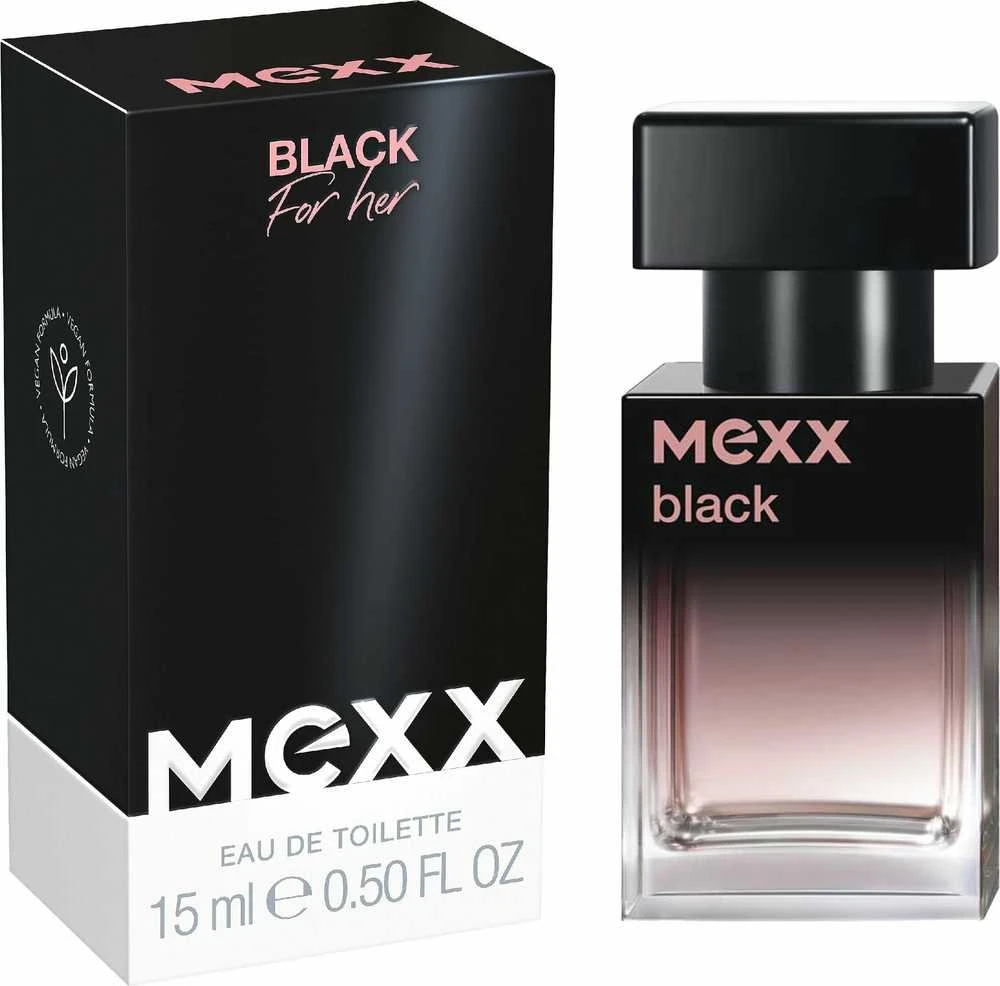 Mexx Juodas For Her EDT tualetinis vanduo moterims, 15 ml
