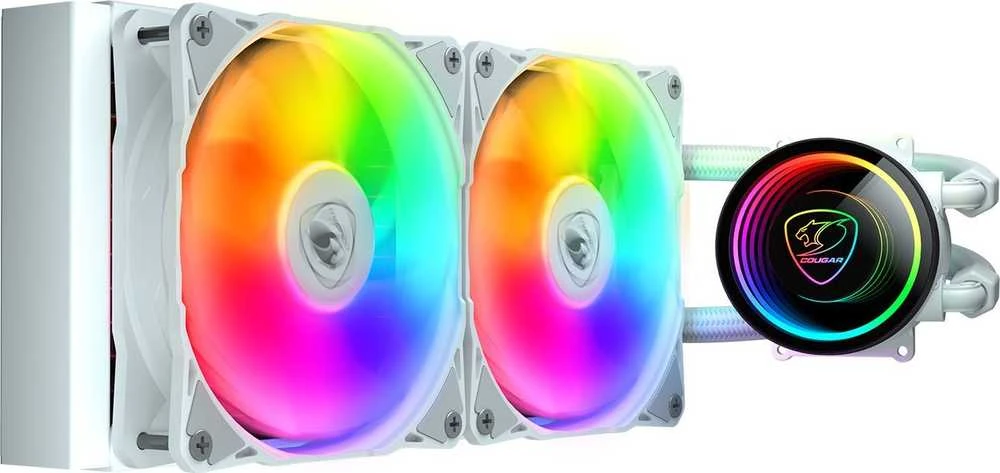 COUGAR Poseidon Elite ARGB 240 AiO Liquid Cooler, Baltas