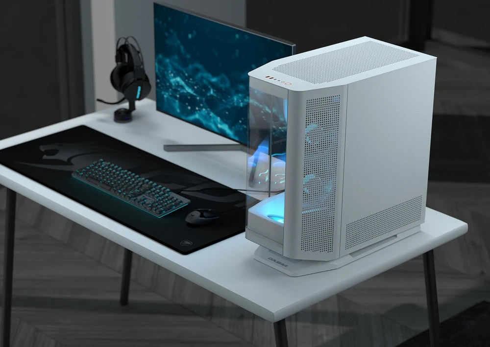 COUGAR CGR-58M6W-RGB „Midi Tower“ Balta