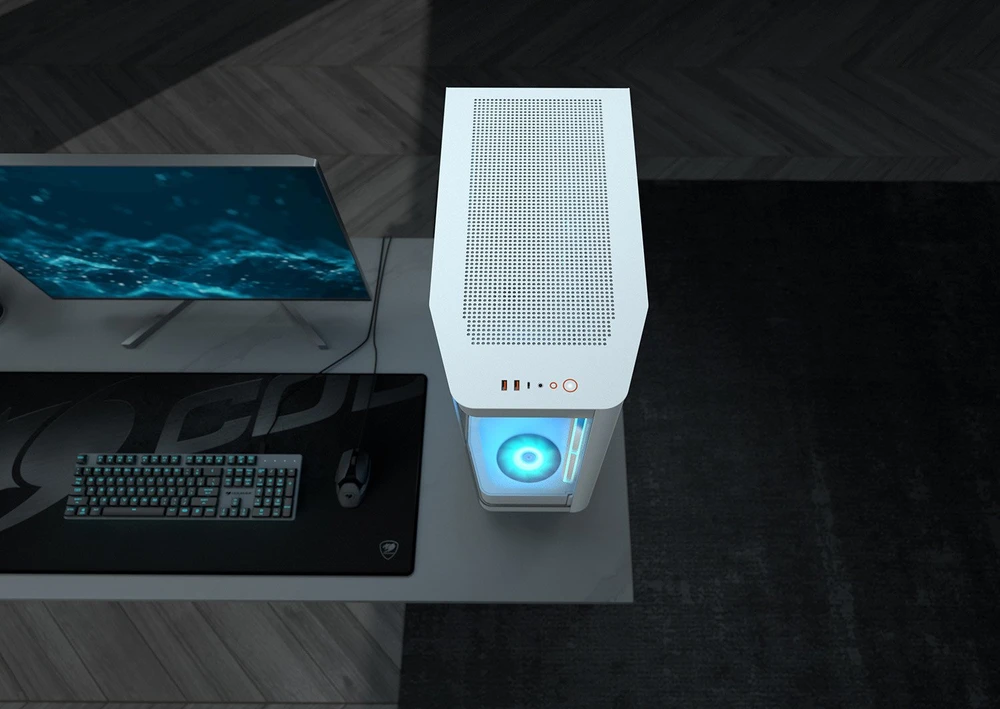 COUGAR CGR-58M6W-RGB „Midi Tower“ Balta