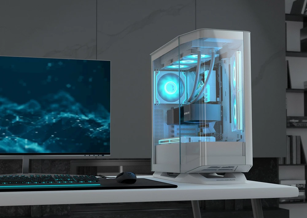 COUGAR CGR-58M6W-RGB „Midi Tower“ Balta