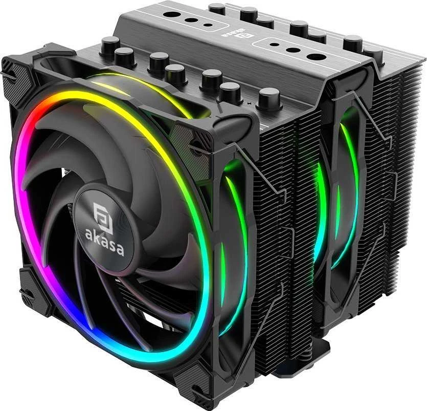 Galimas Akasa Soho H7 Dual Tower Cooler CPU, ARGB – 120 mm