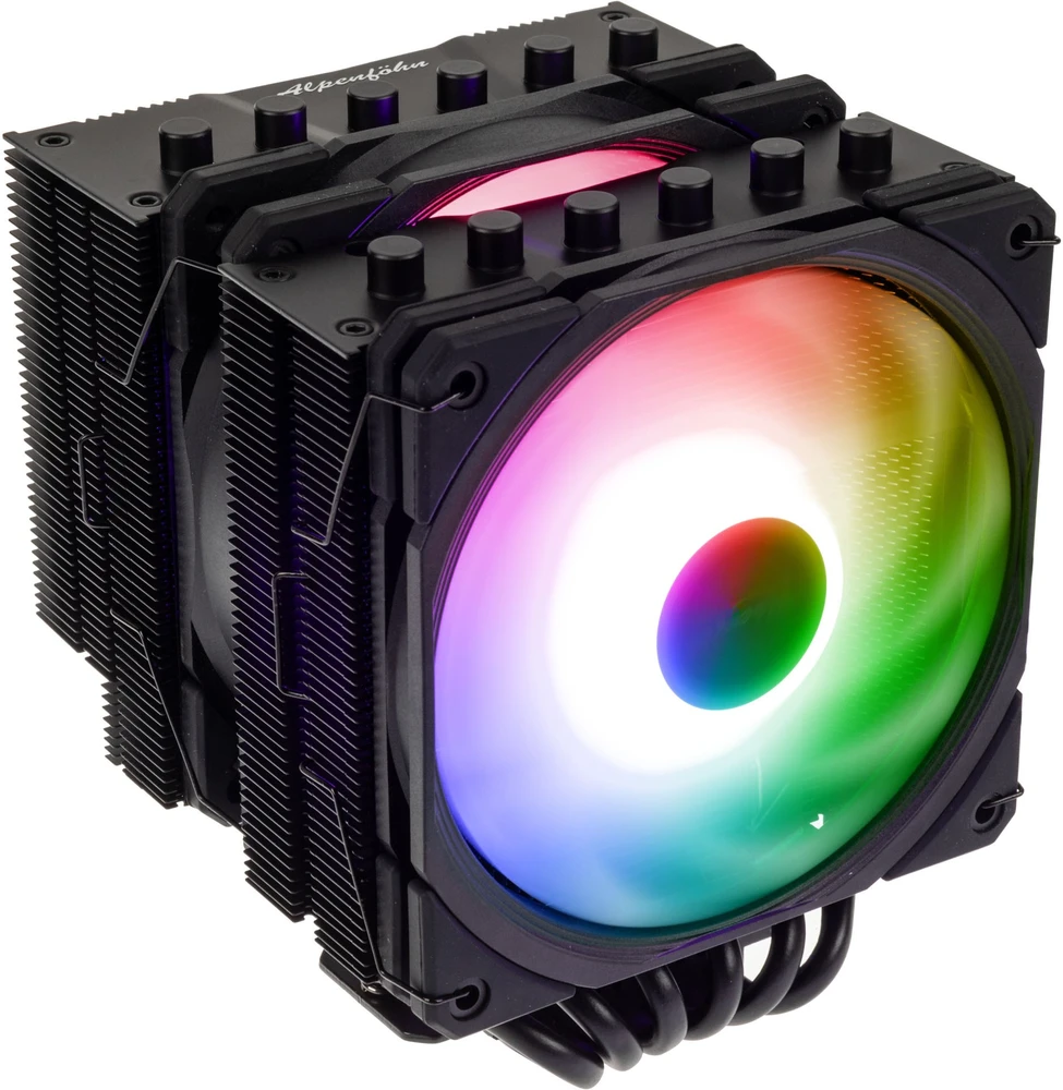 Alpenföhn Brocken 4 Max ARGB su RGB ventiliatoriais