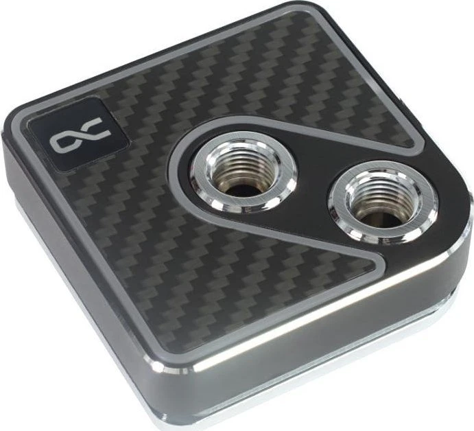 Alphacool Core 1 vandens blokas su anglies pluošto paviršiumi