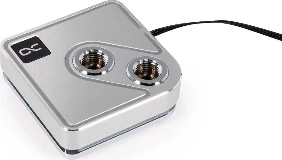 Alphacool Core 1 Aurora CPU cooler, ARGB – Sidabrinis