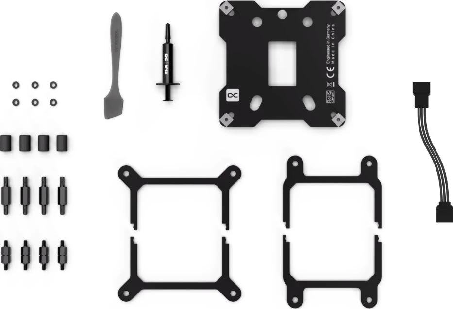 Alphacool Core 1 Aurora CPU cooler, ARGB – Juodas