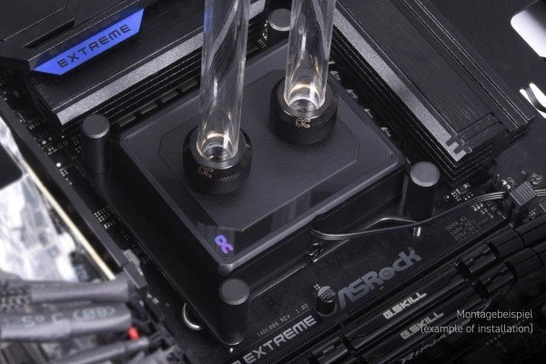 CPU aušintuvas Alphacool Alphacool Eisblock XPX Aurora Pro CPU-Kühler - Messing Juodas Digital RGB