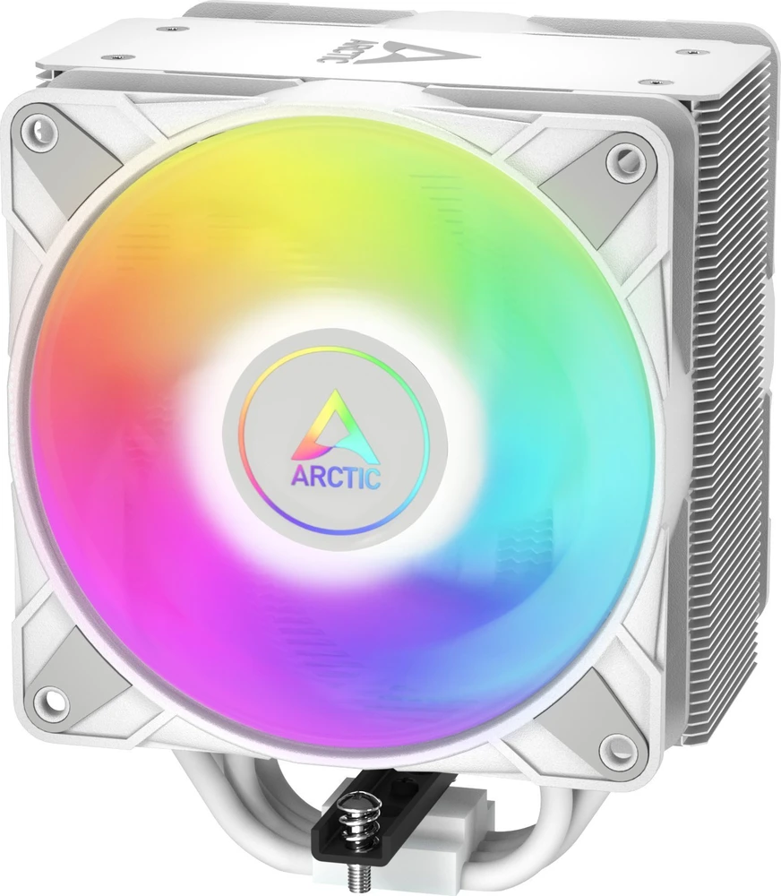 Arctic Freezer 36 A-RGB baltas aušintuvas priekiniu kampu