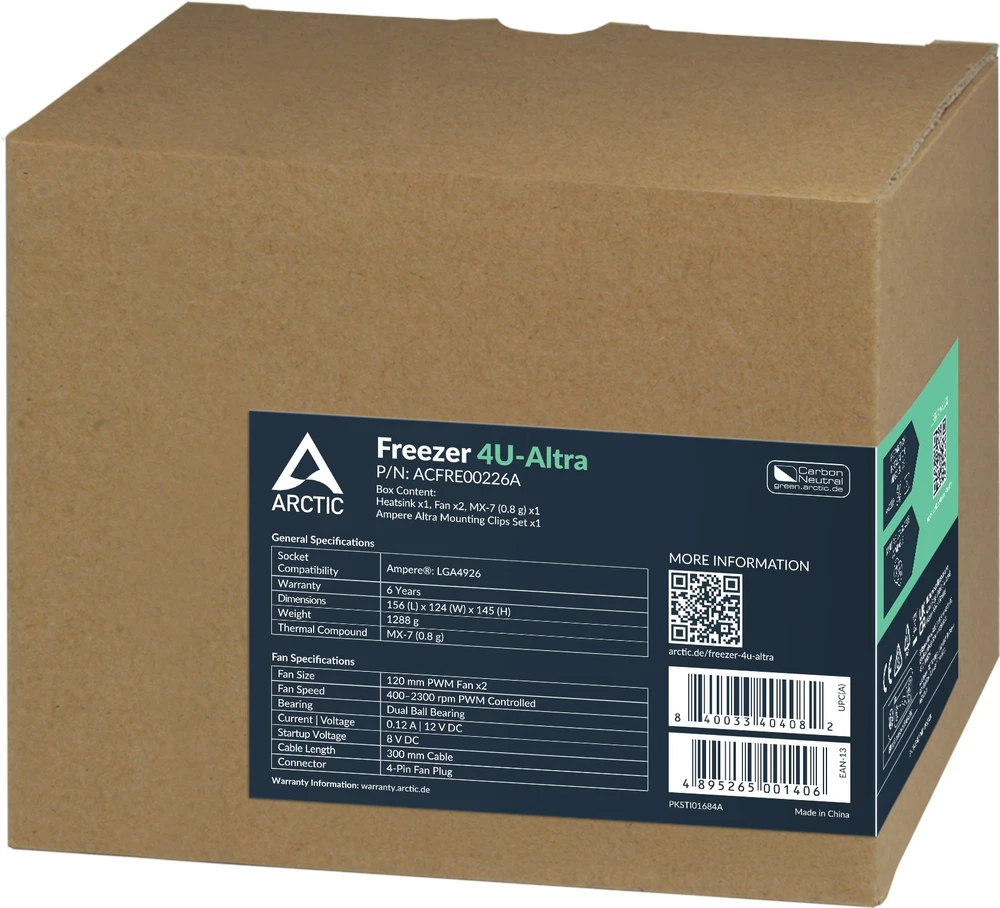 CPU aušintuvas Arctic Šaldiklis 4U-Altra (ACFRE00226A)