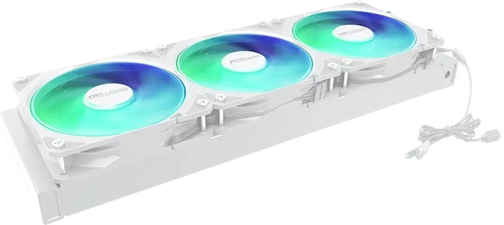 „Asrock Challenger Baltas 360 Digital Processor“ – universalus skysčio aušintuvas, 12 cm