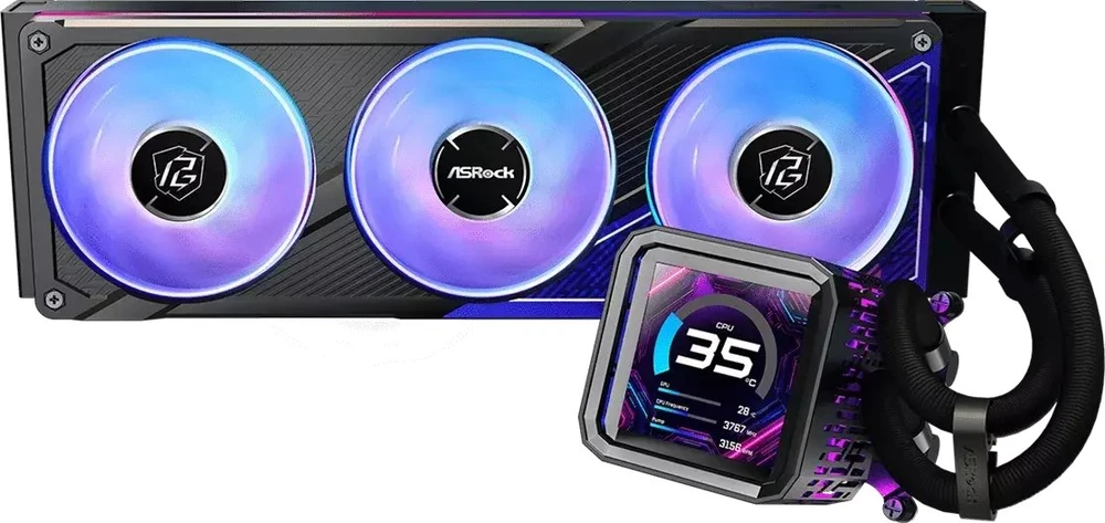 ASRock Phantom Gaming 360 aušinimas su LCD ekranu
