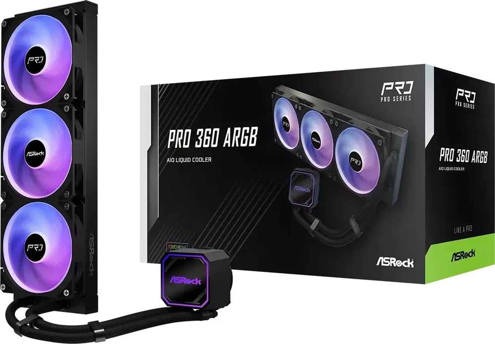 ASRock Pro 360 ARGB aušinimas