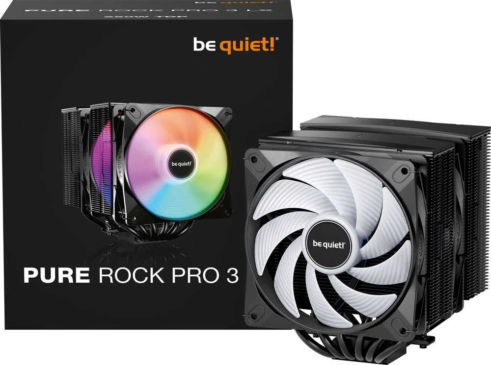 be quiet! Pure Rock Pro 3 LX Juodas Processor Oro vėsintuvas 12 cm 1 pc(s)