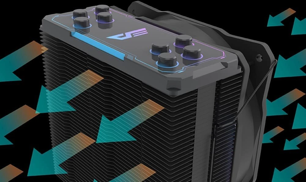 Darkflash kompiuterio radiatorius Z4 PRO MIST Juodas