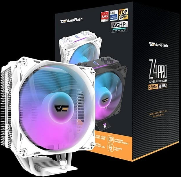 Darkflash kompiuterio radiatorius Z4 PRO MIST Baltas