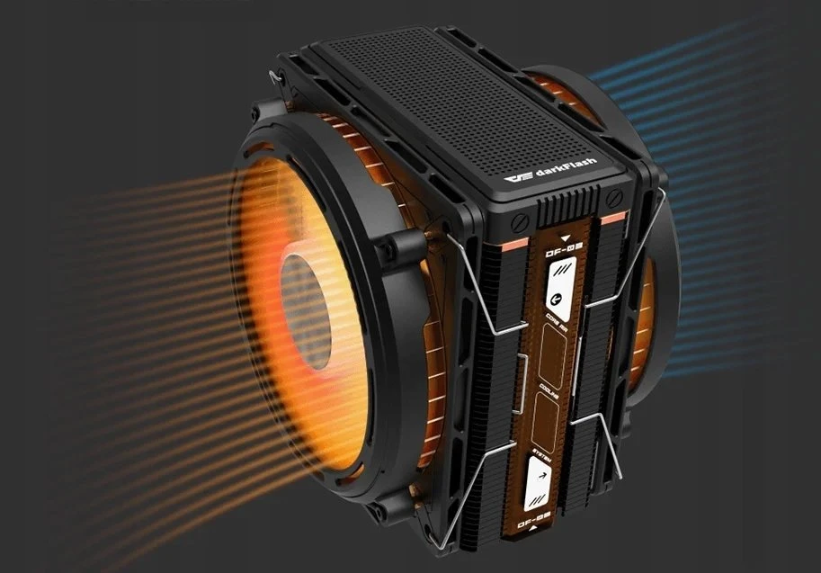 „Darkflash E400 PLUS“ aktyvus procesoriaus aušinimas (juodas)