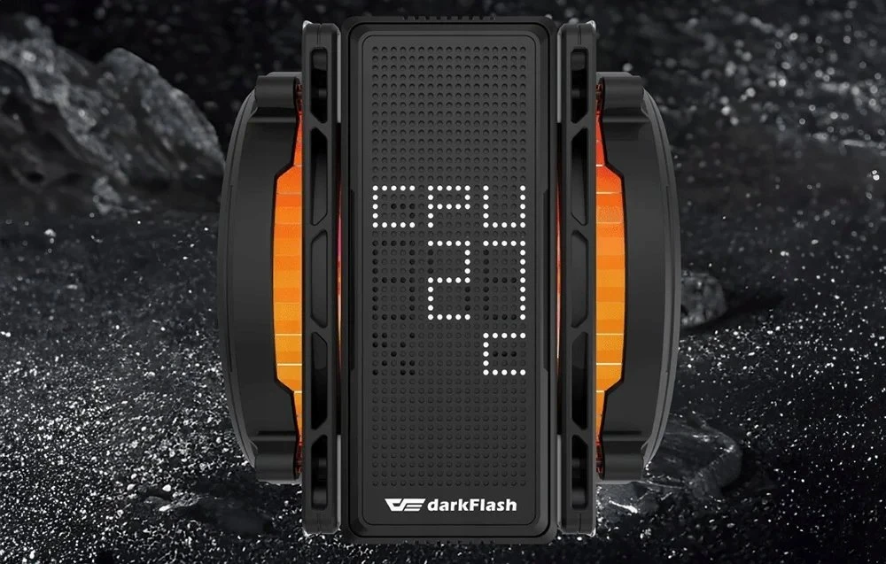 „Darkflash E400 PLUS“ aktyvus procesoriaus aušinimas (juodas)