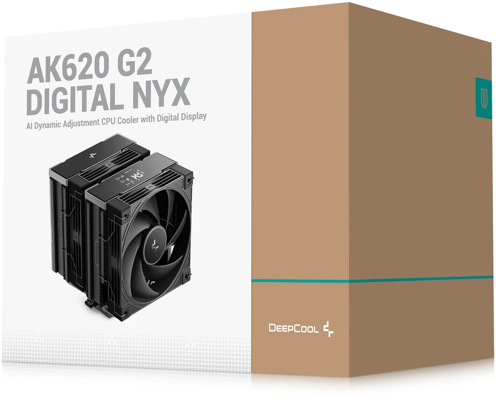 „Deepcool“ procesoriaus oro aušintuvas | AK620 G2 DIGITAL NYX | Juodas | Intel, AMD