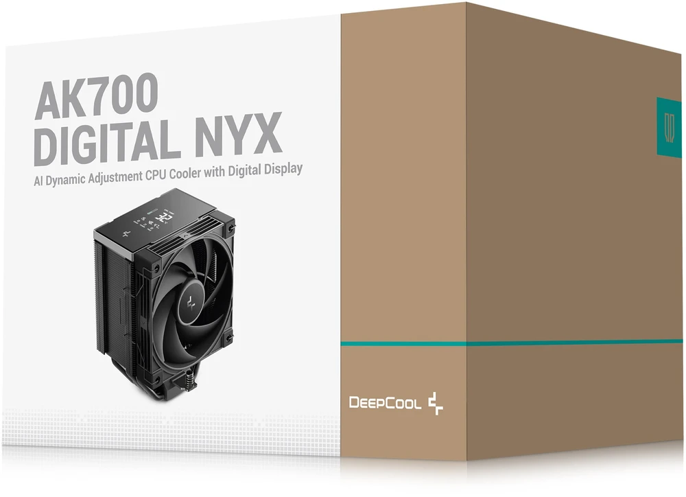 „Deepcool“ procesoriaus oro aušintuvas | AK700 DIGITAL NYX | Juodas | Intel, AMD