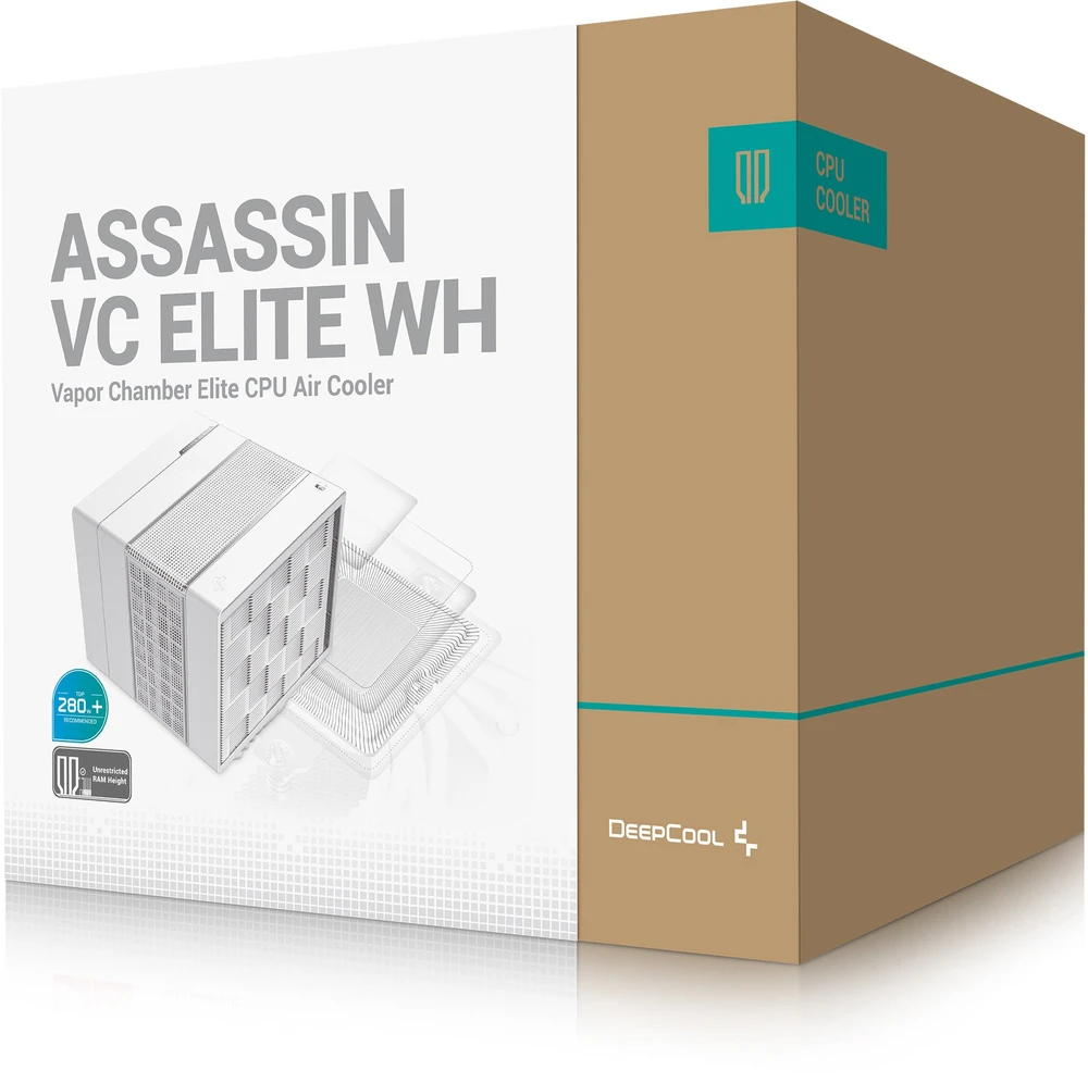 DeepCool Assassin VC Elite WH Processor Oro vėsintuvas 120/140 mm Baltas 1 pc(s)
