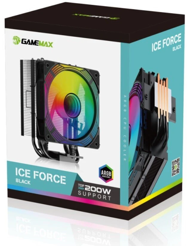 Gamemax CPU Air Cooler | ICE FORCE BK | Juodas
