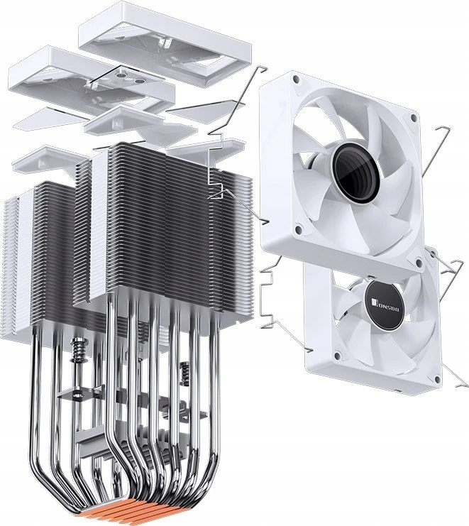 Jonsbo CR-1400 DV2 CPU Kühler – 2 x 92mm, baltos spalvos