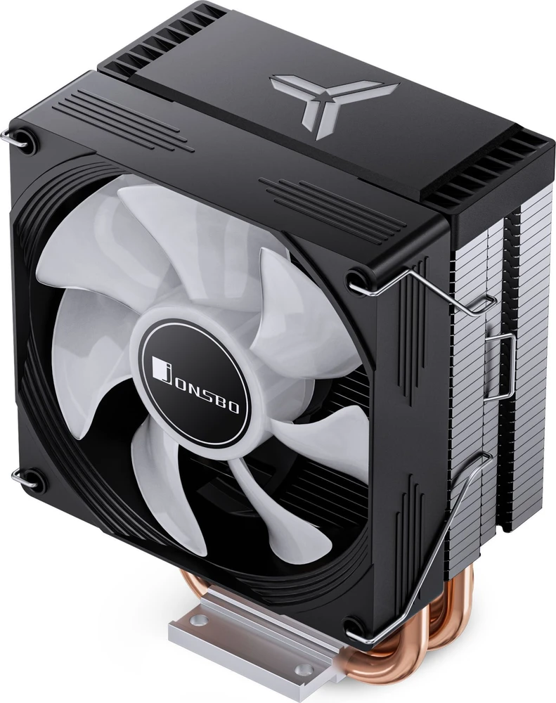 Jonsbo CR-1300 EVO CPU cooler, 90 mm – juodas, RGB