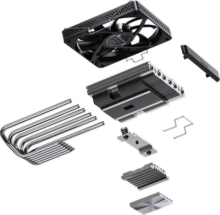Jonsbo HP600 žemo profilio procesoriaus aušintuvas – 120 mm, juodas