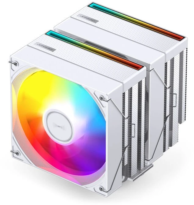 Jonsbo CB80 procesoriaus aušintuvas, dvigubo bokšto, 2 x 120 mm, PWM, RGB – baltas