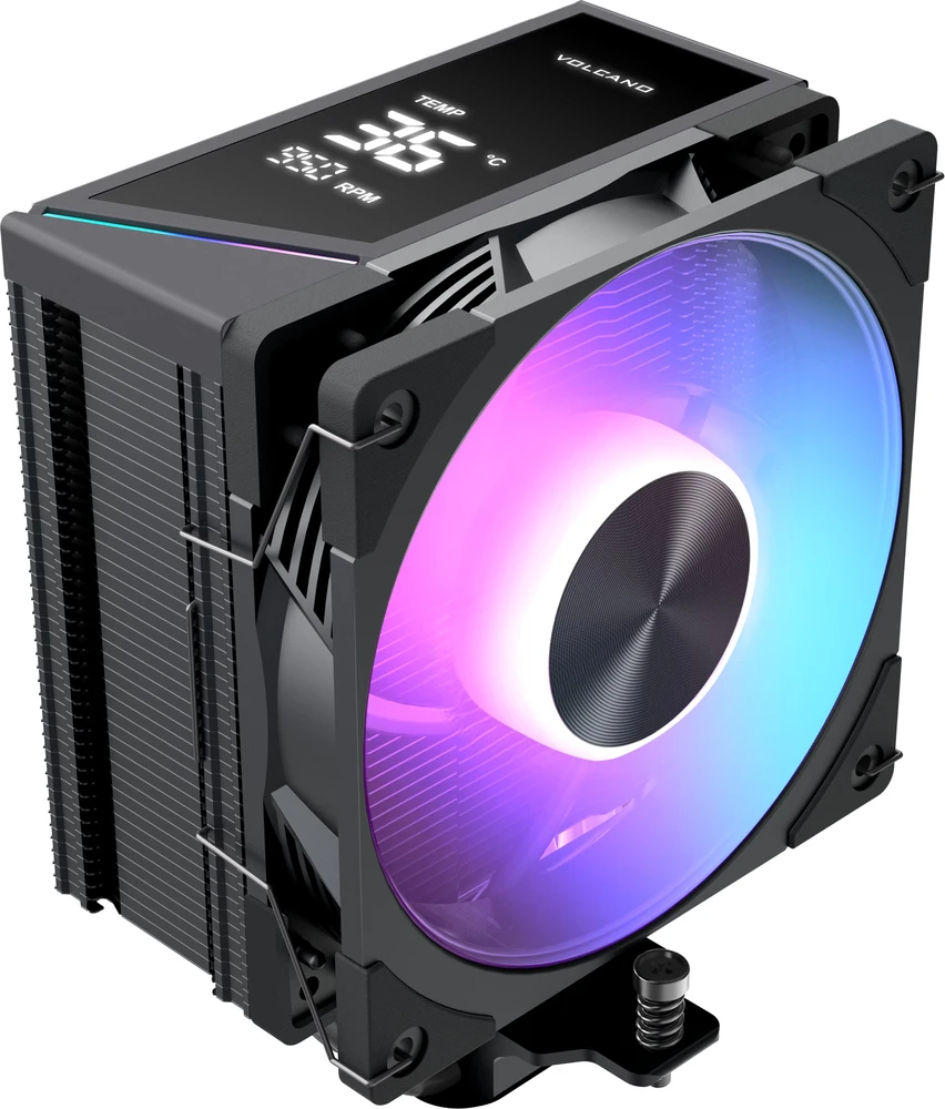 MODECOM Volcano 0C T102 LCD ARGB Processor Oro vėsintuvas 12 cm Juodas